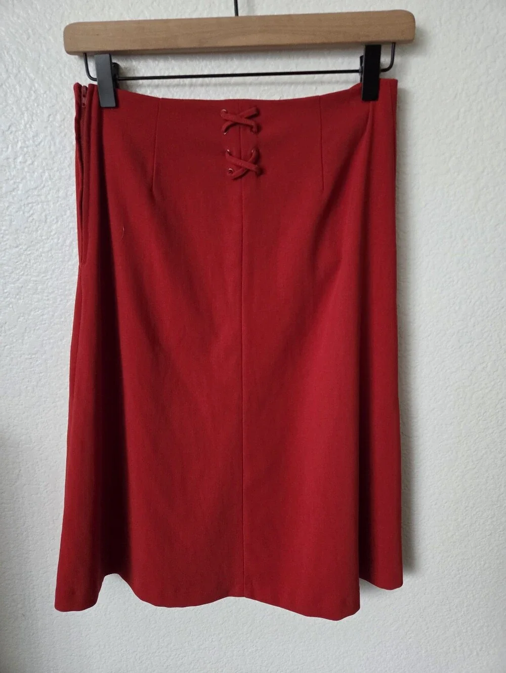 H&M Button-Front A-Line Skirt Women's Size 4 Retro Red